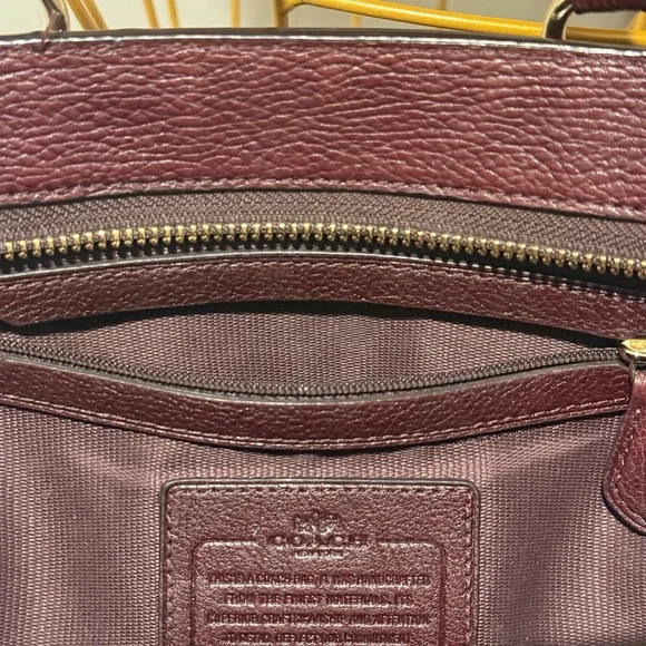 Coach Dark Red Fur Satchel - Picture 5 of 6